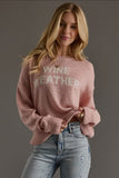Pink Lightweight Wine Weather Sweater