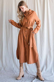 Button Down Midi Shirt Dress