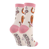 Giddy Up / Women's Funny Sayng Cotton Crew Socks