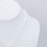 Crystal Heart White Link Necklace M12