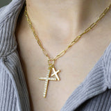 Double Cross Necklace I-23