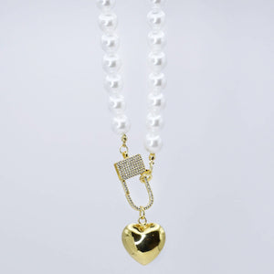 Elegance Heart Lock Necklace O30