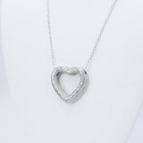 Heart OutlineSilver Necklace N18