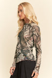 Tree Camo Mesh Top
