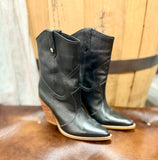 Chunky Heel Ankle Bootie