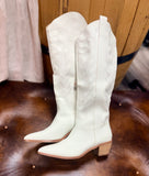 White Tall Boots