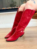 Bernice Tall Boots in Red
