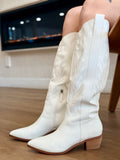 White Tall Boots