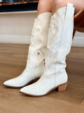 White Tall Boots