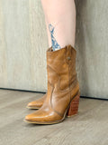 Chunky Heel Ankle Bootie