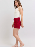 Tummy Control | Heart Pocket Scarlet Red Judy Blue Shorts