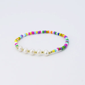 Joyful Heart Beaded Bracelet with Pearls N64