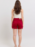 Tummy Control | Heart Pocket Scarlet Red Judy Blue Shorts