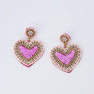 Lovely Pink Heart Earrings C5