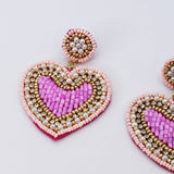 Lovely Pink Heart Earrings C5