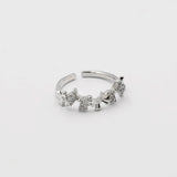 Multi Bow Ring Silver P1