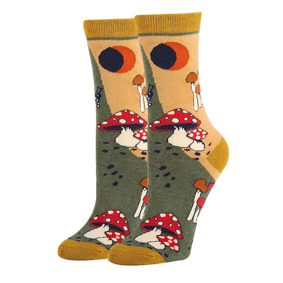 Hongo Delight / Women's Premium Cotton Crew Dress Socks