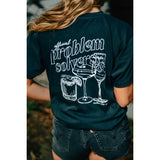 Let's Drink About It Mock Neck Tee