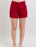 Tummy Control | Heart Pocket Scarlet Red Judy Blue Shorts