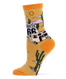 Get Your Kicks / Women's Funny Route 66 Trip Cotton Crew Socks