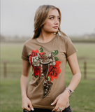 Rose Saddle Tee