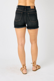 Tummy Control Fray Hem Shorts