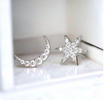 Moon and Star Studs