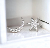 Moon and Star Studs