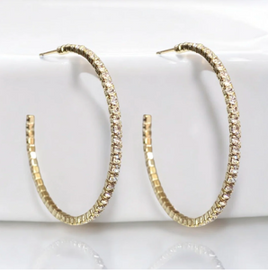 Crystal Hoops (Yellow, White & Rose Gold)