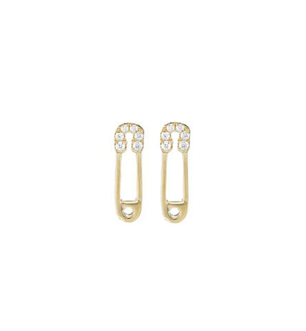 MINI SAFETY PIN STUDS- Sugar Bean