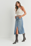 Utility Pocket Denim Skirt- Just Black Denim