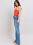 Judy Blue High Waisted Tummy Control Vintage Wash Side Slit Slim Boot