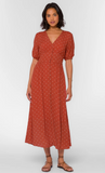 Livana Red Dotted Dress