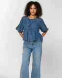 Lamont Puff Sleeve Bow Top