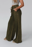Relaxing Wide Leg Robin Pants in Olive