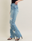 Distressed Stars Straight Leg