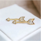 Mini Arrow Studs - Sugar Bean
