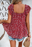 Summer Floral Women's A-Line T-Shirt Cool Short-Sleeved Top