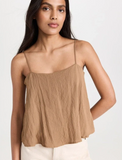 Z SUPPLY ANNIE TANK Top Otter Brown Adjustable Straps Flowy
