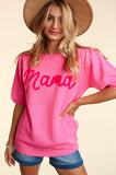 Mama Pop Letters Sweater Plus Size