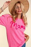 Mama Pop Letters Sweater Plus Size