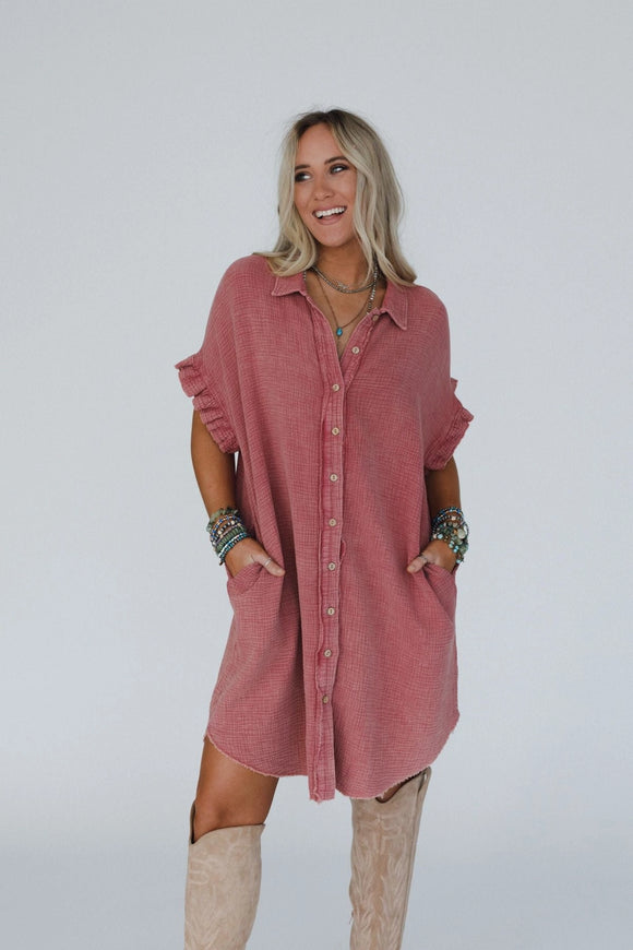 Heavenly Days Button Up Dress