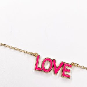 Pink Love Necklace J31