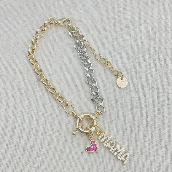 Mama Heart Crystal Bracelet O31