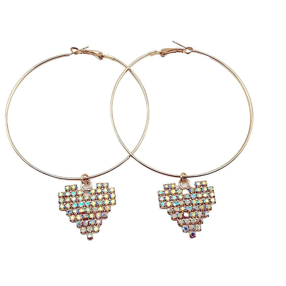 Dream Lover Heart Hoop Earring C21