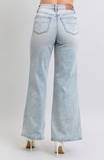 Acid Wash Wide Leg Jeans