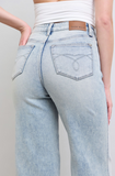 Acid Wash Wide Leg Jeans