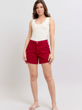 Heart Pocket Scarlet Red Judy Blue Shorts