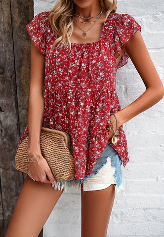 Ruffled Layers Floral Top