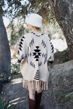 Aztec Luxe Fringed Ruana